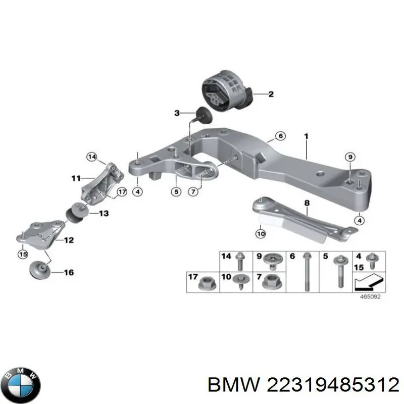 Soporte de la caja de cambios BMW 22319485312 precio, desde 206,18 EUR