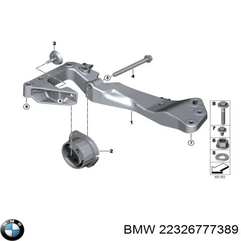 22326777389 BMW Soporte de la caja de transferencia