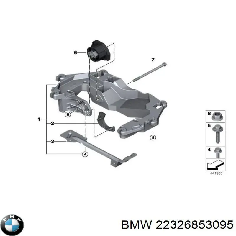 Soportes de motor trasero BMW 22326853095 precio, desde 30,24 EUR