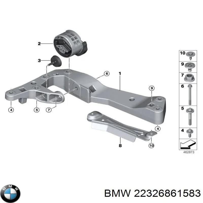 Soporte de la caja de cambios BMW 22326861583 precio, desde 206,18 EUR