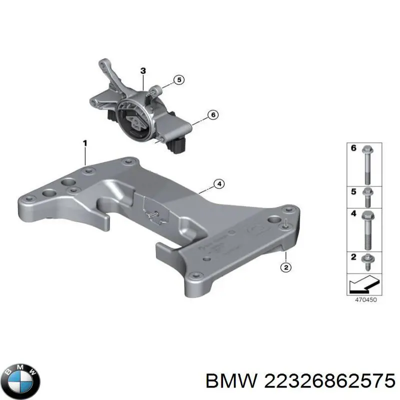 22326862575 BMW montaje de transmision (montaje de caja de cambios)