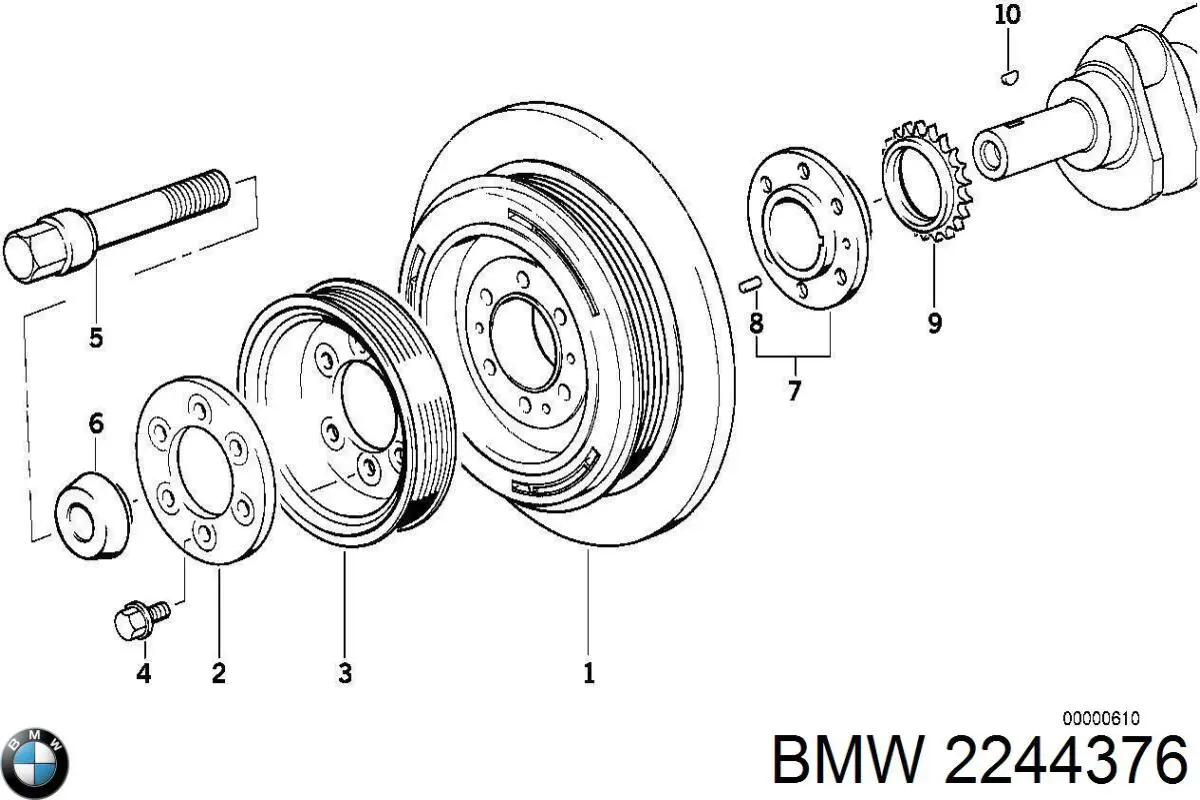 64552244376 BMW Dámper