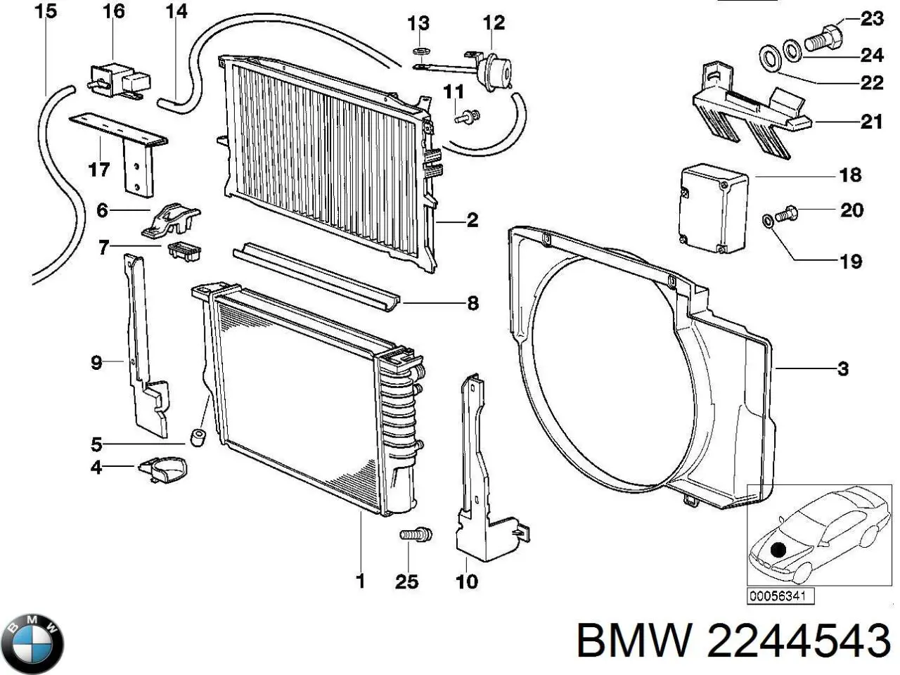 Comprar 2244543 BMW Radiador de auto