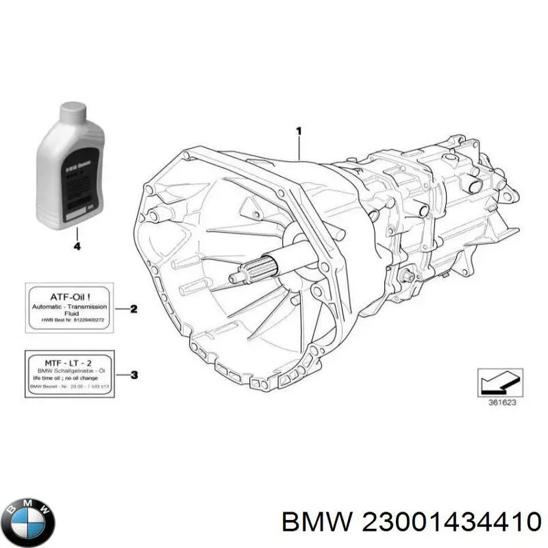 23001222401 BMW caja de cambios mecánica, completa