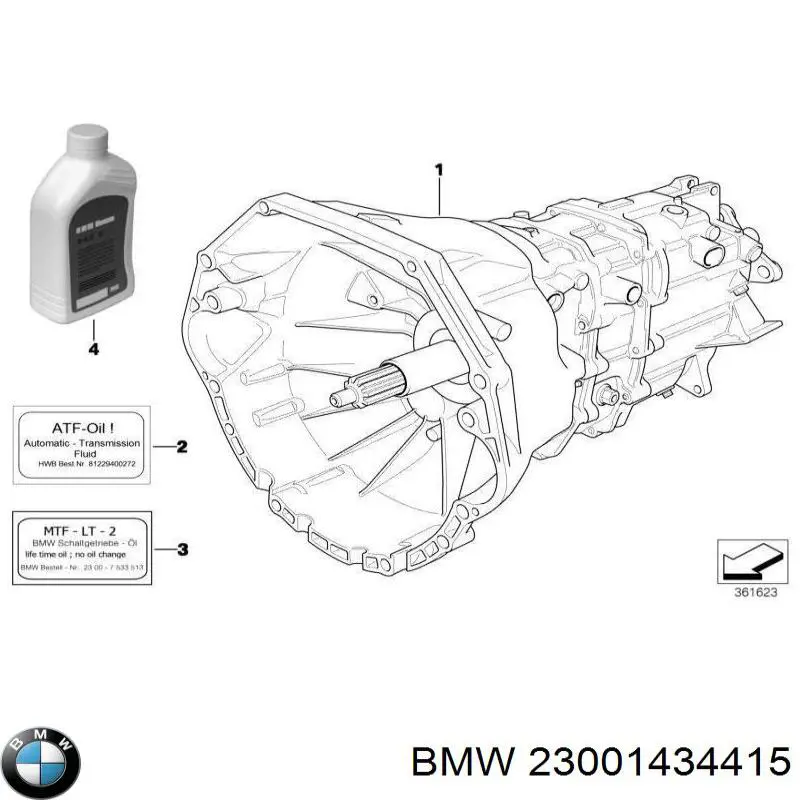 Caja de cambios mecánica BMW 23001434415 precio, desde 174,24 EUR