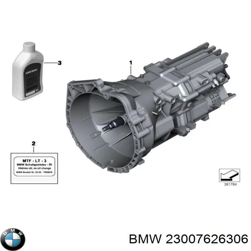 23007626306 BMW caja de cambios mecánica, completa