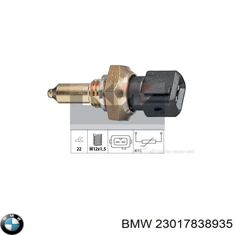Sensor de temperatura del motor BMW 23017838935