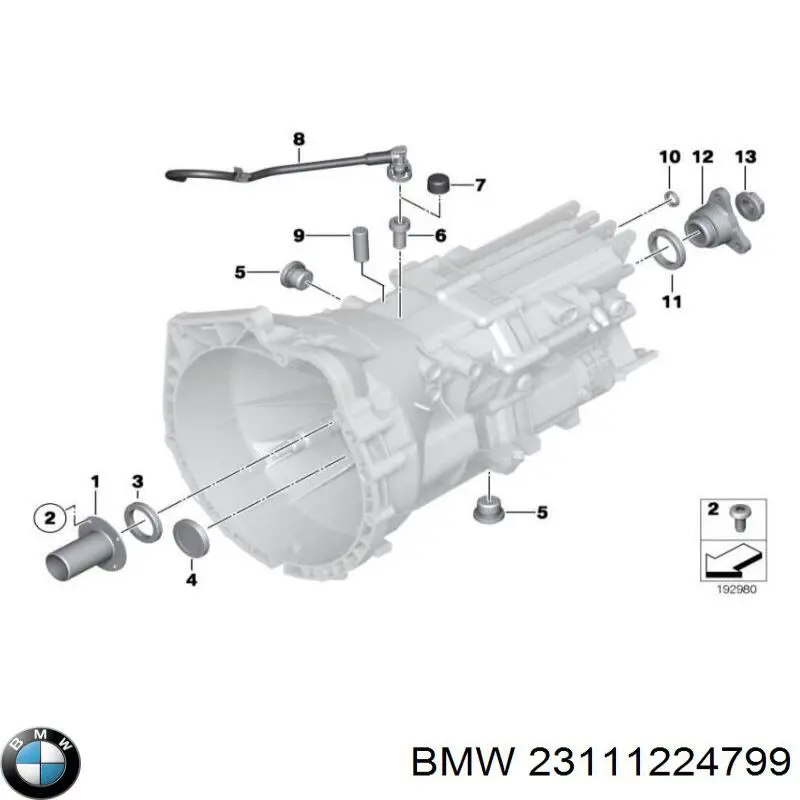 Retén del eje secundario de la transmisión 23111224799 BMW