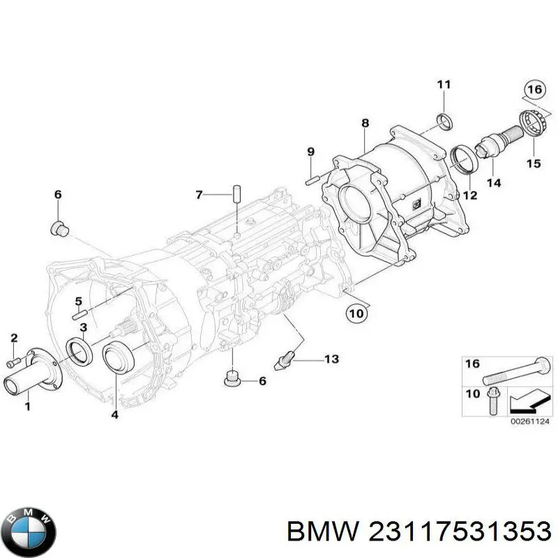 23117531353 BMW anillo reten caja de cambios
