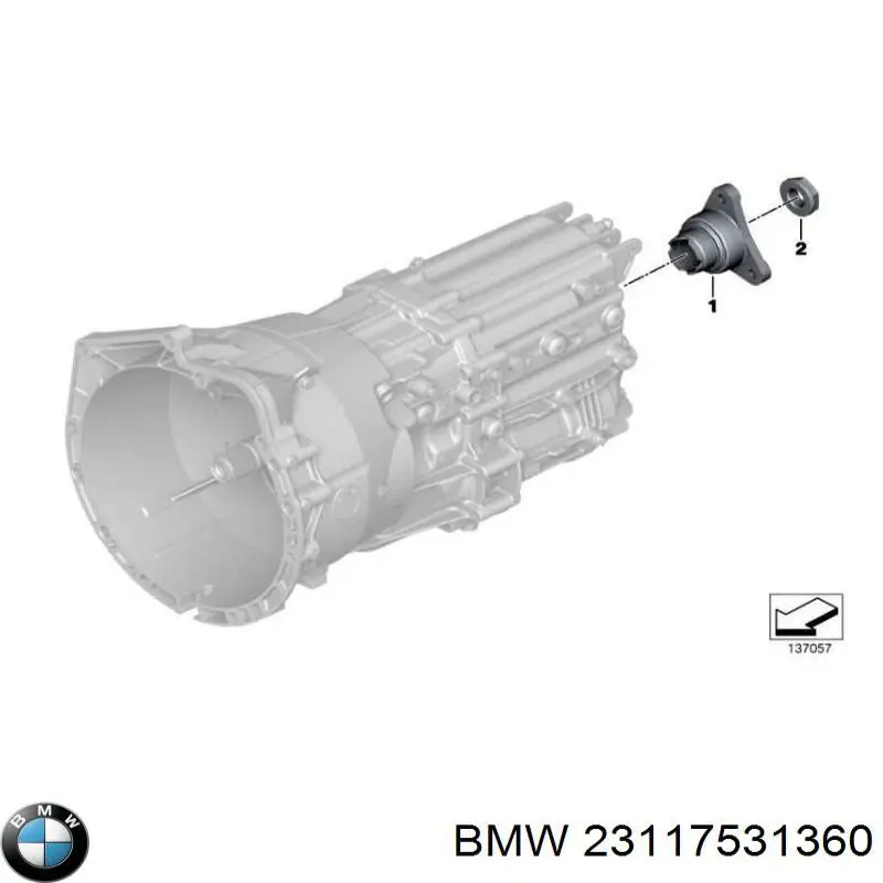 23117531360 BMW anillo retén, cigüeñal frontal