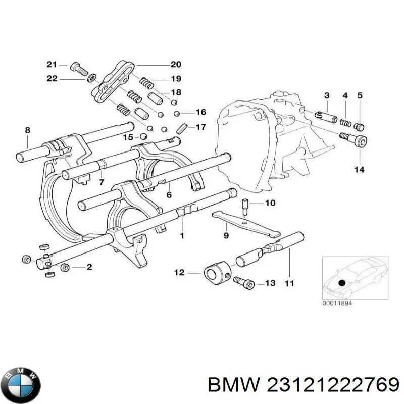 23121222769 BMW anillo reten caja de transmision (salida eje secundario)