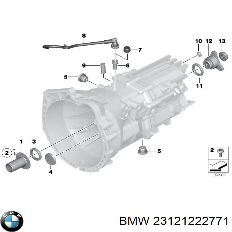 23121222771 BMW anillo reten caja de transmision (salida eje secundario)
