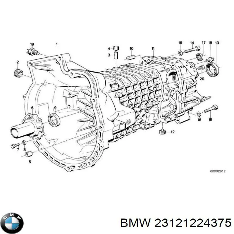 23121224374 BMW rodamiento de piñón 5a marcha, caja de cambios