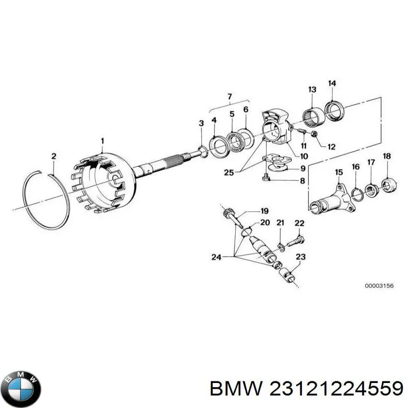 23121224559 BMW anillo reten caja de transmision (salida eje secundario)