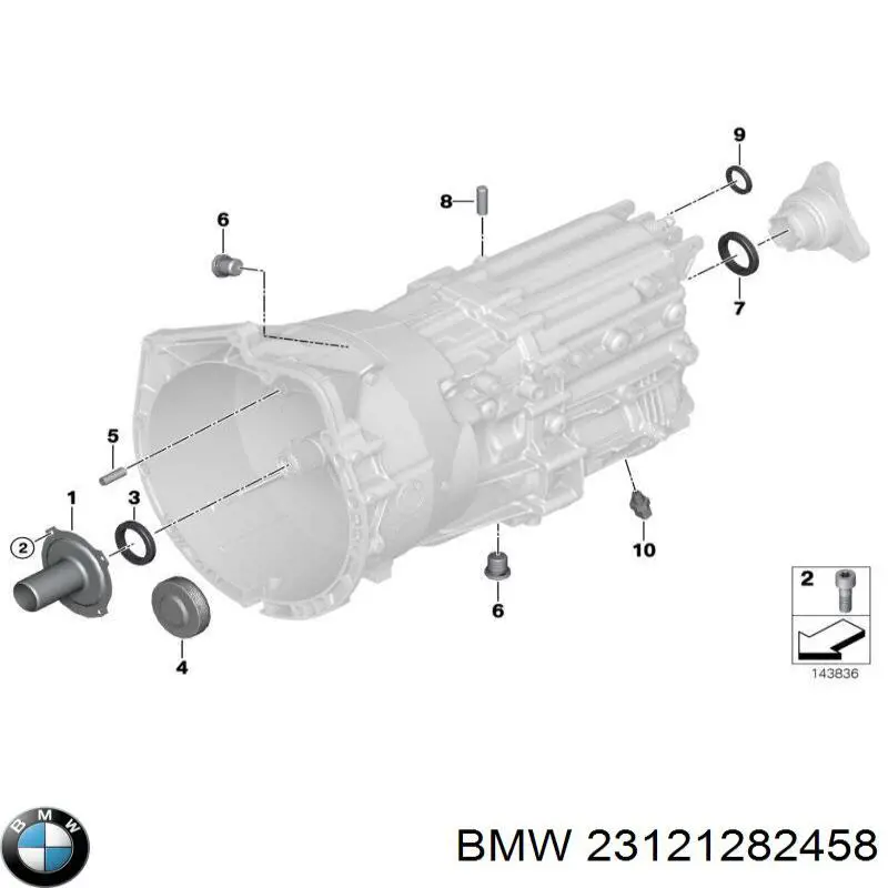 23121282458 BMW anillo reten caja de transmision (salida eje secundario)
