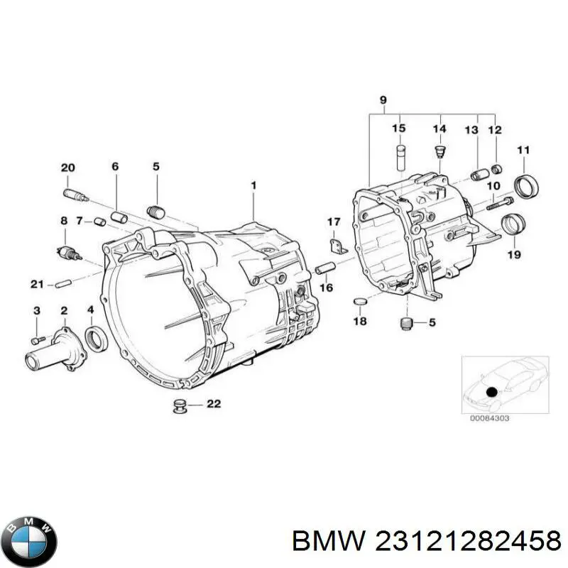 Comprar 23121282458 BMW Retén del eje secundario de la transmisión