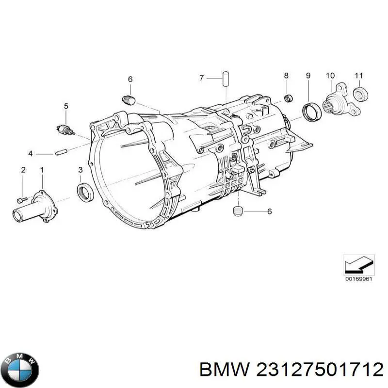 23127501712 BMW anillo reten caja de cambios