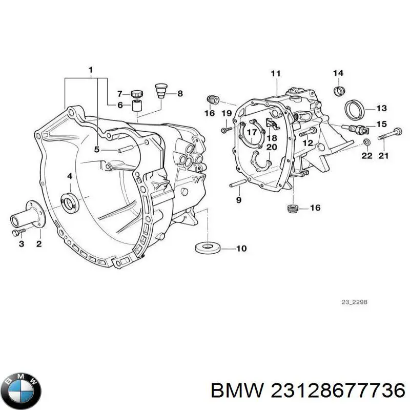 Retén palanca selectora BMW 23128677736 precio, desde 3,75 EUR