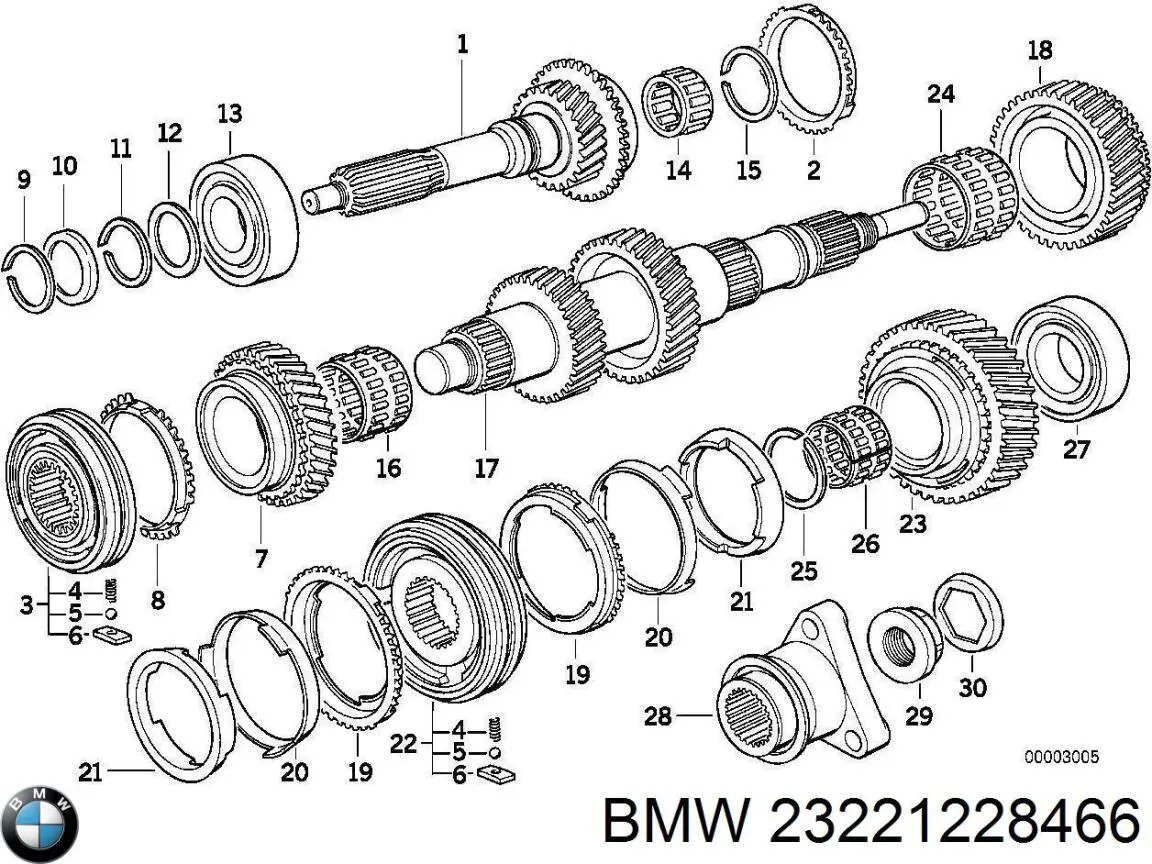 23221228466 BMW anillo sincronizador