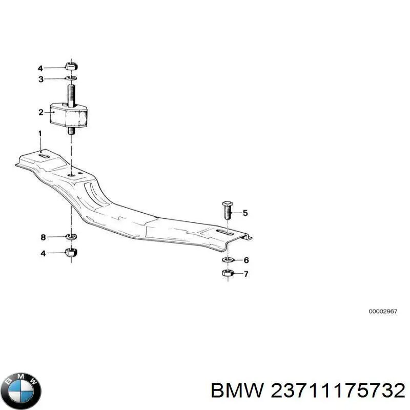 23711175732 BMW montaje de transmision (montaje de caja de cambios)