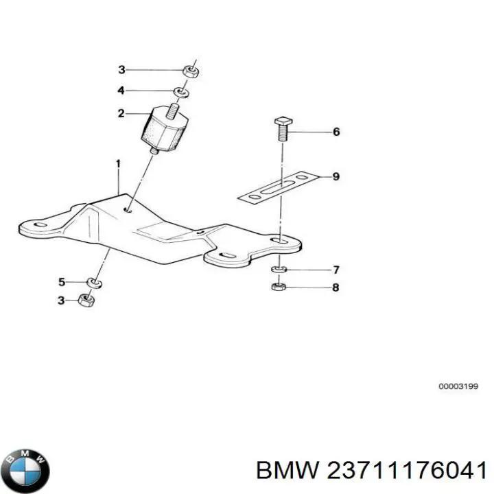 23711176041 BMW montaje de transmision (montaje de caja de cambios)