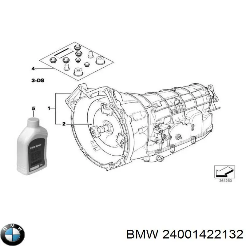 24001422132 BMW caja de cambios mecánica, completa