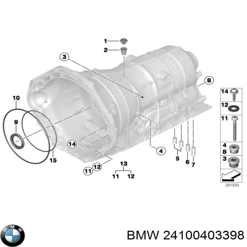 Kit de reparación, caja de cambios automática para BMW X5 (E70)