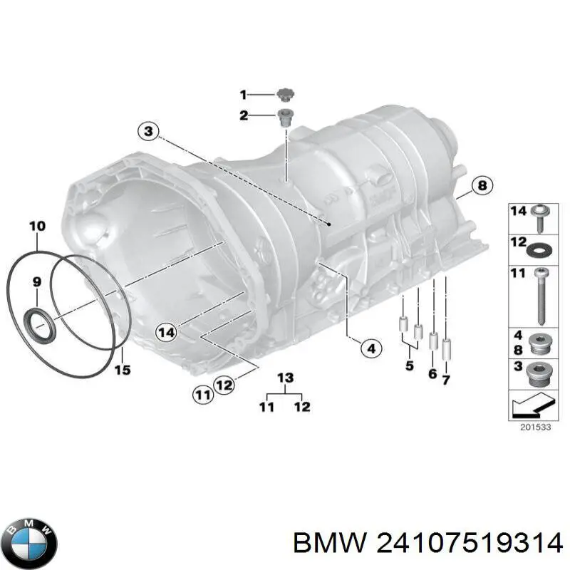 24107519314 BMW kit de reparación, caja de cambios automática