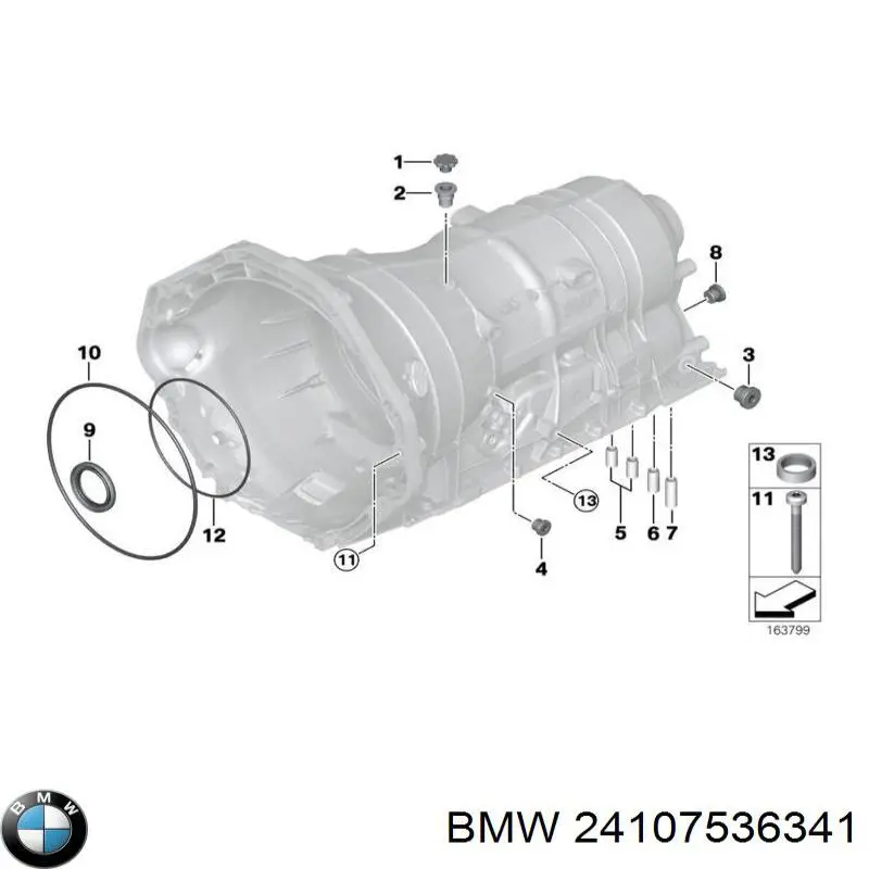 24107536341 BMW kit de reparación, caja de cambios automática