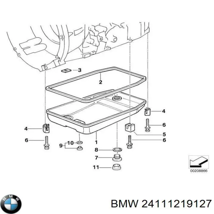 1219127 BMW junta, cárter de aceite, caja de cambios
