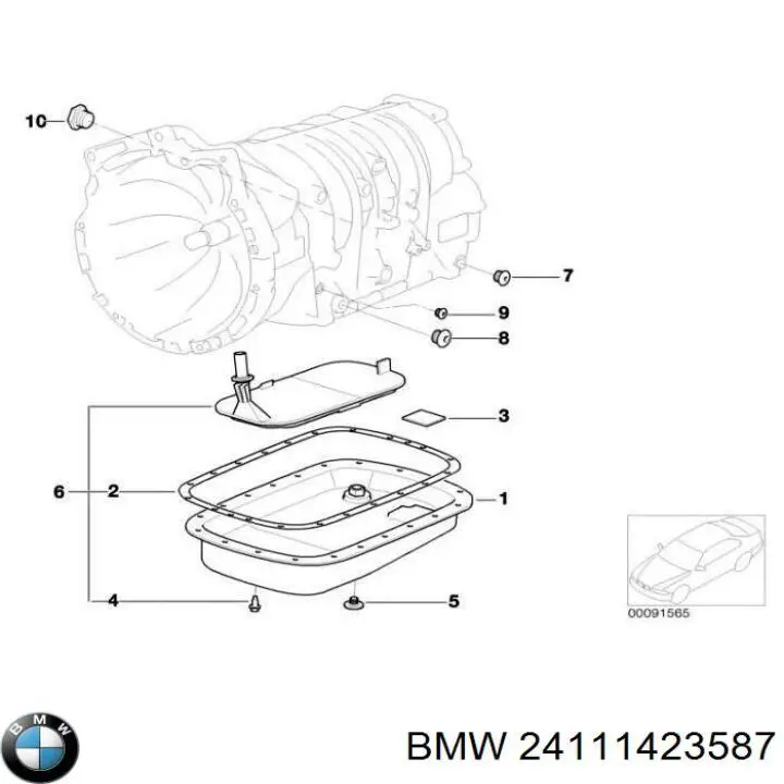 24111423587 BMW junta, cárter de aceite, caja de cambios