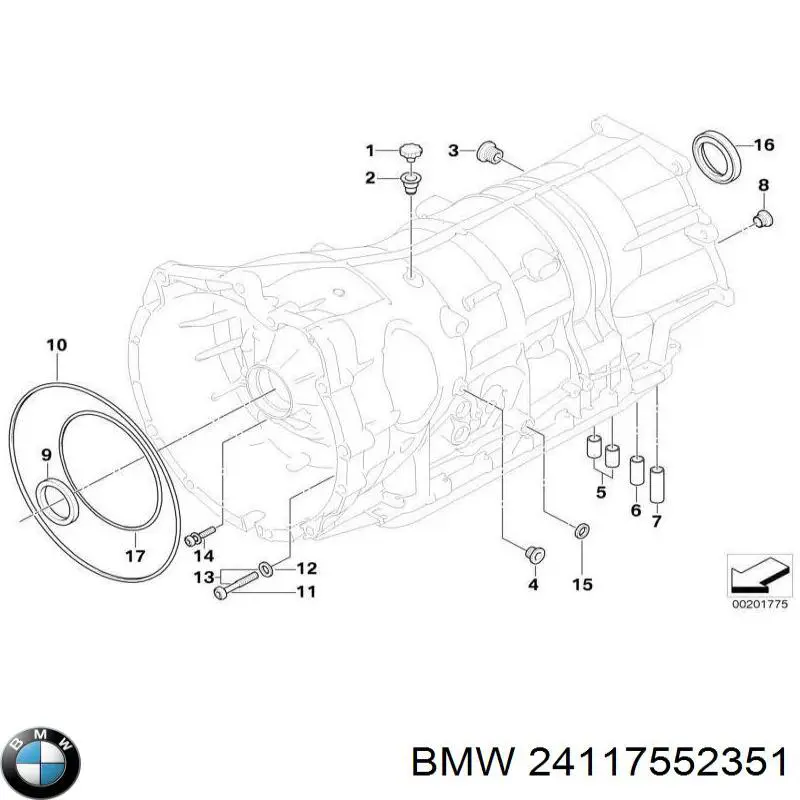 24117552351 BMW tornillo obturador caja de cambios