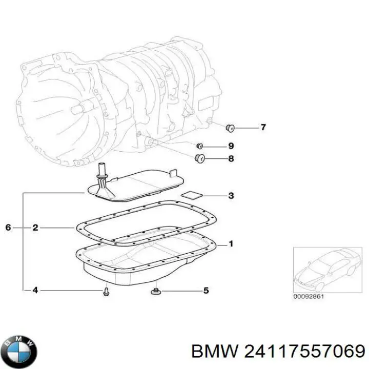 24117557069 BMW filtro hidráulico, transmisión automática