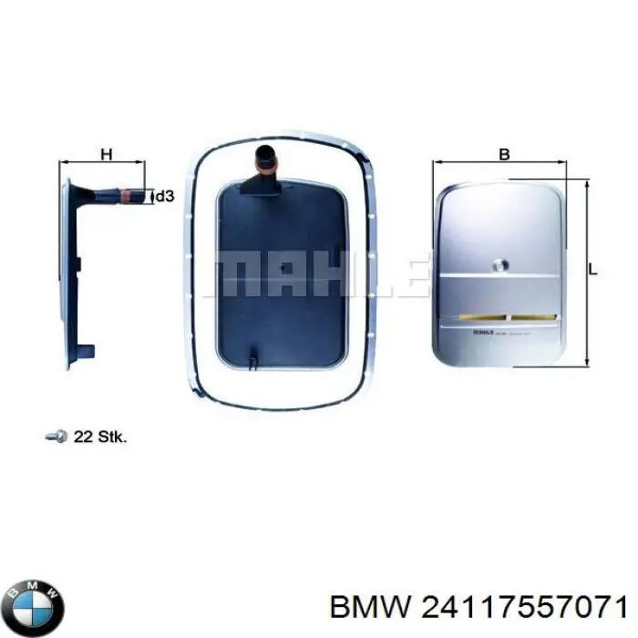 Comprar 24117557071 BMW Filtro de transmisión automática