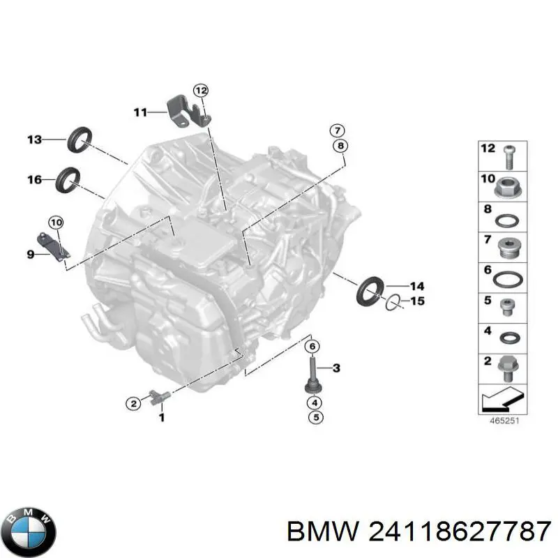 24118627787 BMW Carter caja de cambios automatica