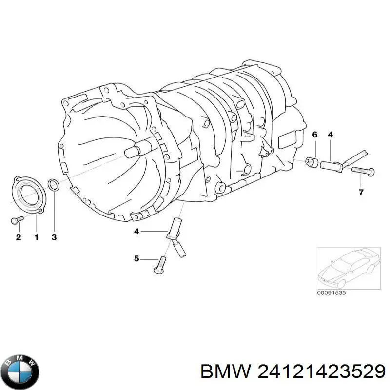 24121423529 BMW anillo reten caja de cambios