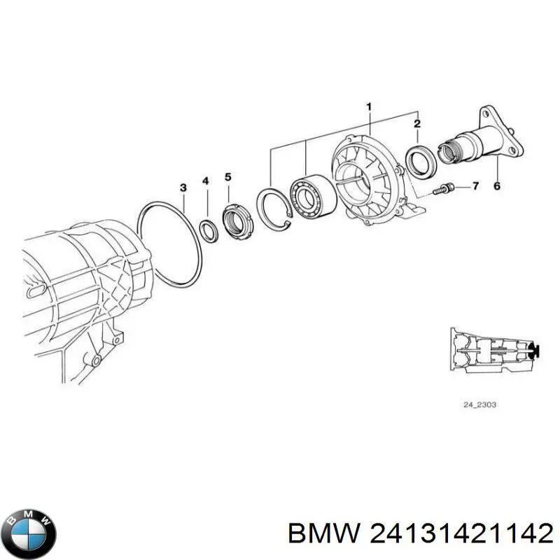 24131421142 BMW anillo reten caja de transmision (salida eje secundario)