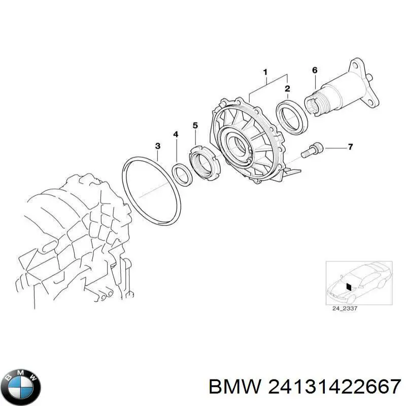 24131422667 BMW anillo reten caja de transmision (salida eje secundario)