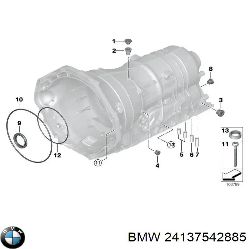 Comprar 24137542885 BMW Retén del eje secundario de la transmisión