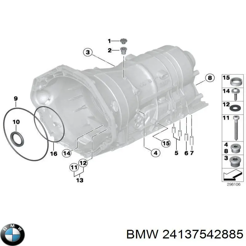 Retén del eje secundario de la transmisión BMW 24137542885 precio, desde 12,65 EUR