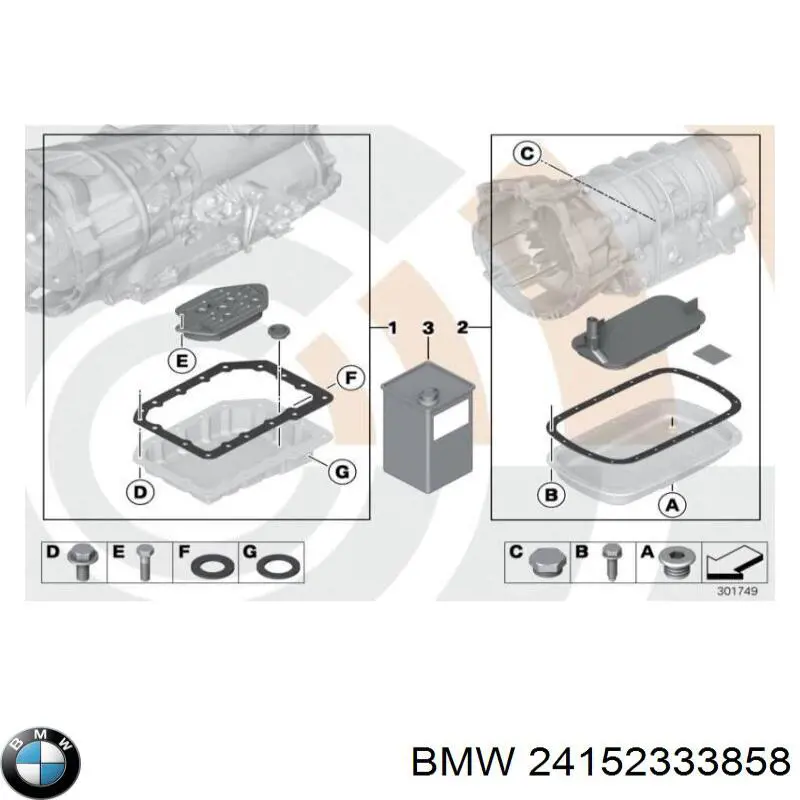 24152333858 BMW Filtro hidráulico transmisión automática