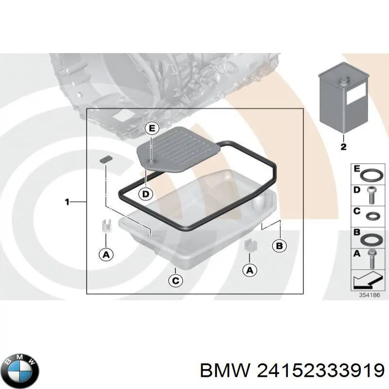 24152333919 BMW Kit de servicio para cambio de aceite de transmisión automática