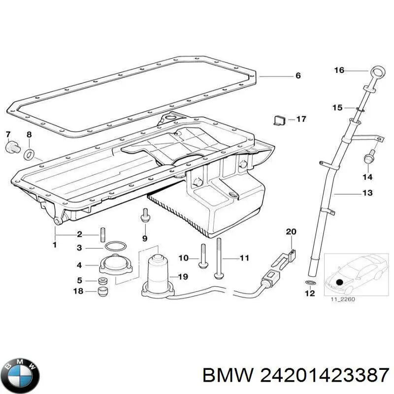 24201423387 BMW junta, tapa de tubo de llenado de aceite