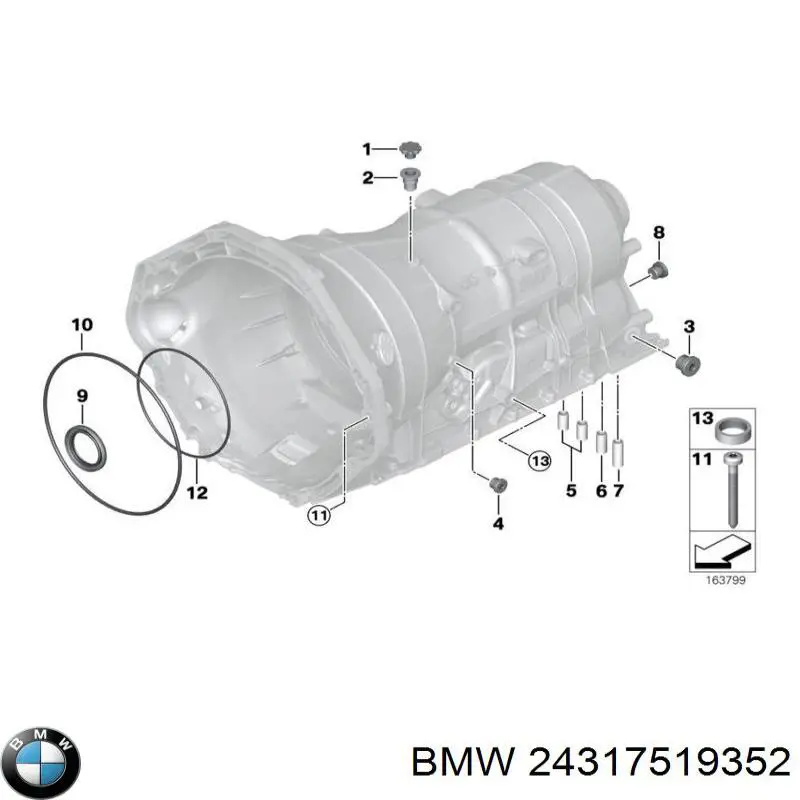 Comprar 24317519352 BMW Retén del eje primario de la transmisión