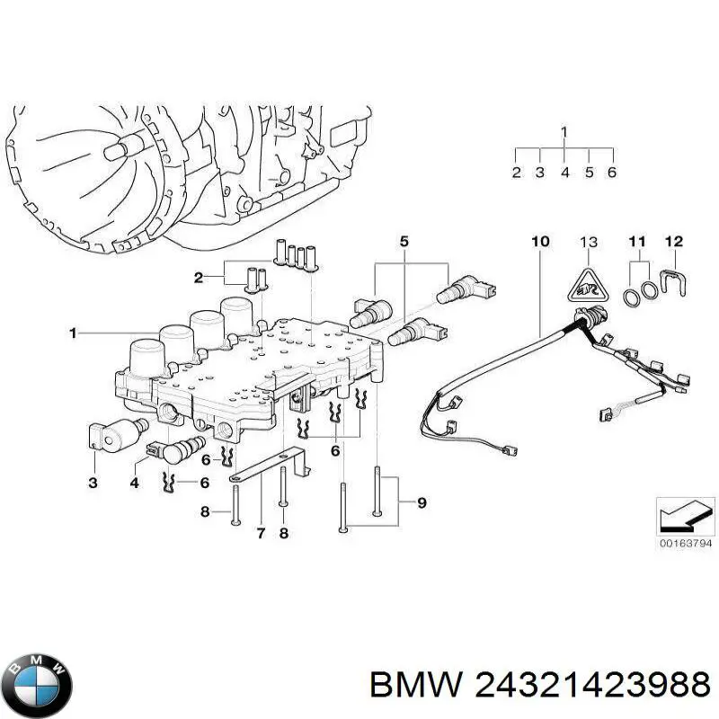 24321423988 BMW regulador de presión de aceite de transmisión automática