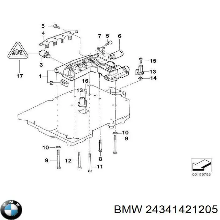 24341421205 BMW válvula de mando de ralentí, suministro de aire