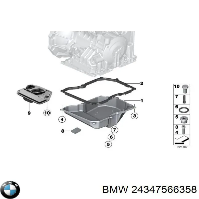 24347566358 BMW Filtro hidráulico transmisión automática