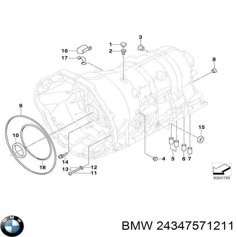 Comprar 24347571211 BMW Junta del cárter de aceite de la caja de cambios