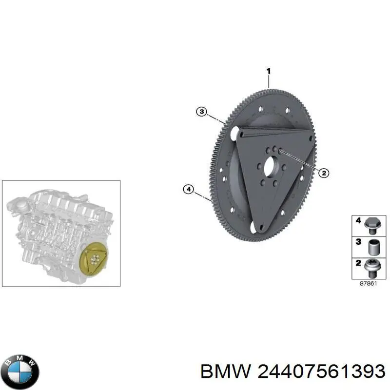 24407561393 BMW tornillo de culata