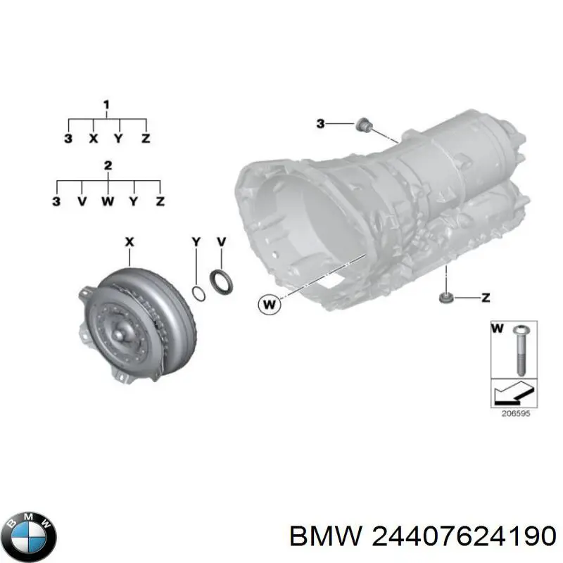 24407624190 BMW convertidor de caja automática